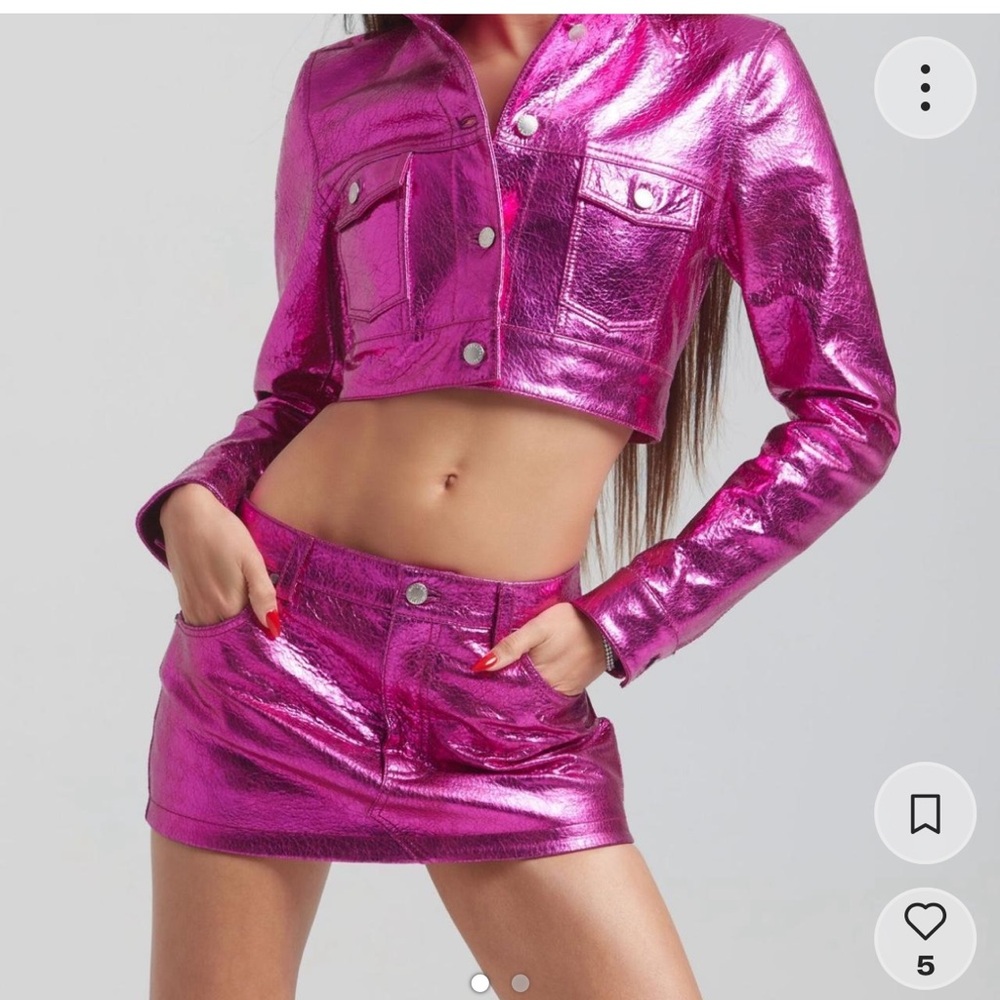Retrofete solar leather skirt